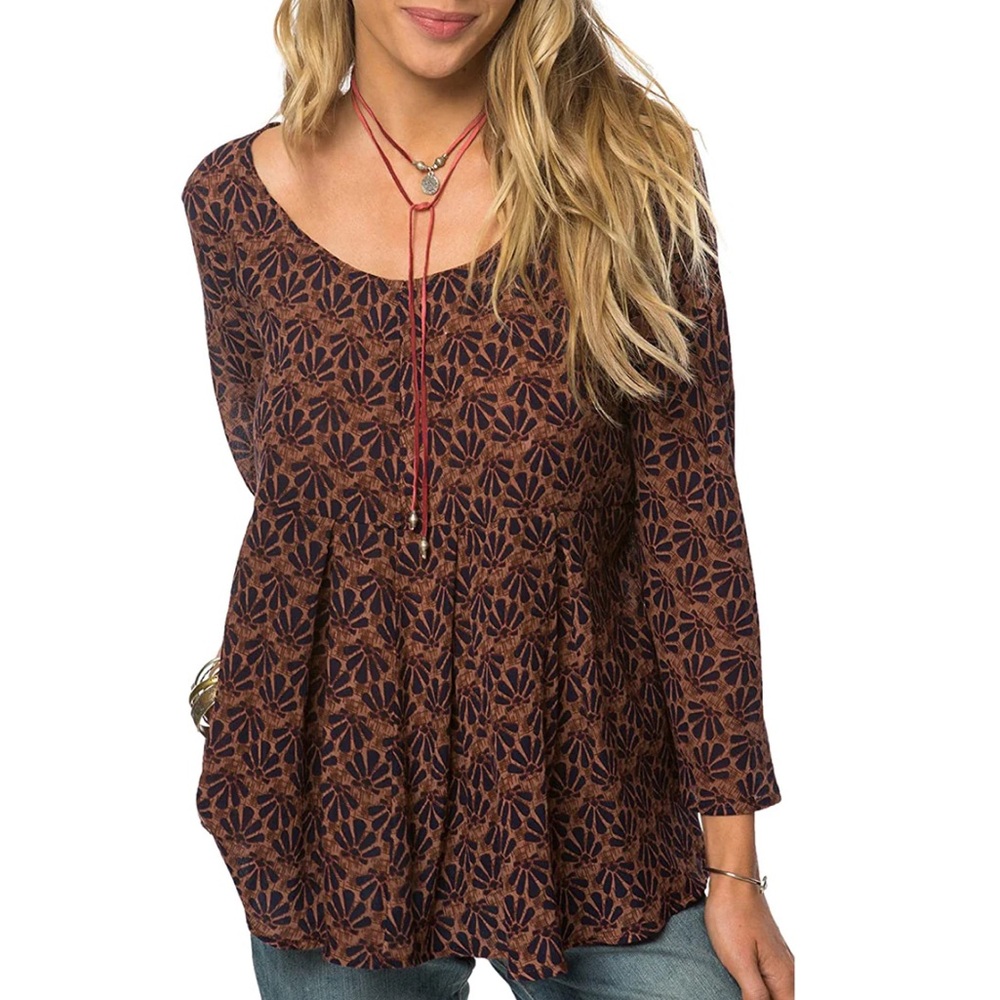 O’Neill Women’s 3/4 Sleeve Didi Blouse Approximate Size Medium *